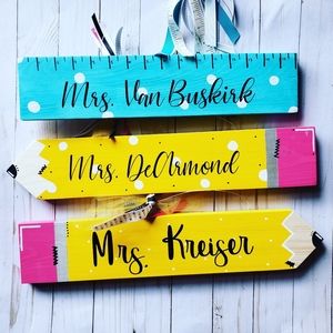 Personalized Teacher Door hanging signs